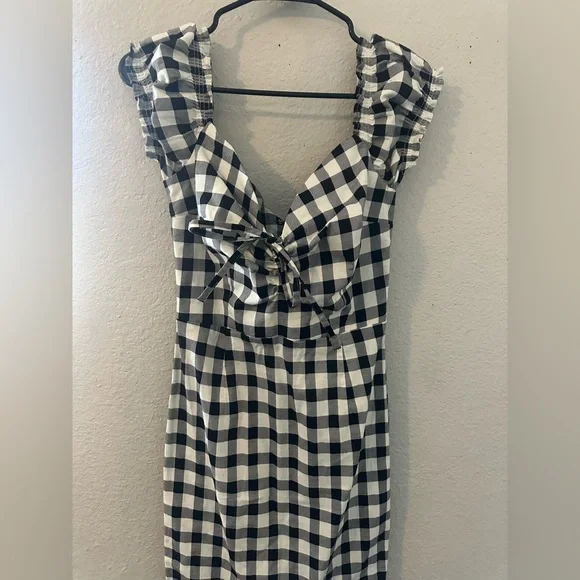 Collectif Black and White Checkered Dress - Picture 3 of 6